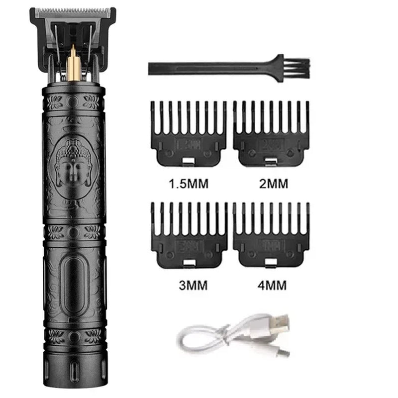 2024 Vintage T9 Hair Clipper Electric Hair Cutting Machine Professional Men Shaver Rechargeable Barber Trimmer for Men Dragon