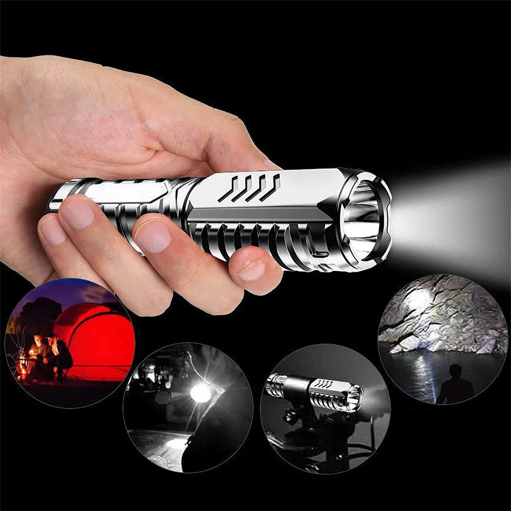 Multifunctional Rechargeable Flashlight T9 LED Strong Light USB Rechargeable Torches Tactical Flashlights Outdoor Camp Lighting