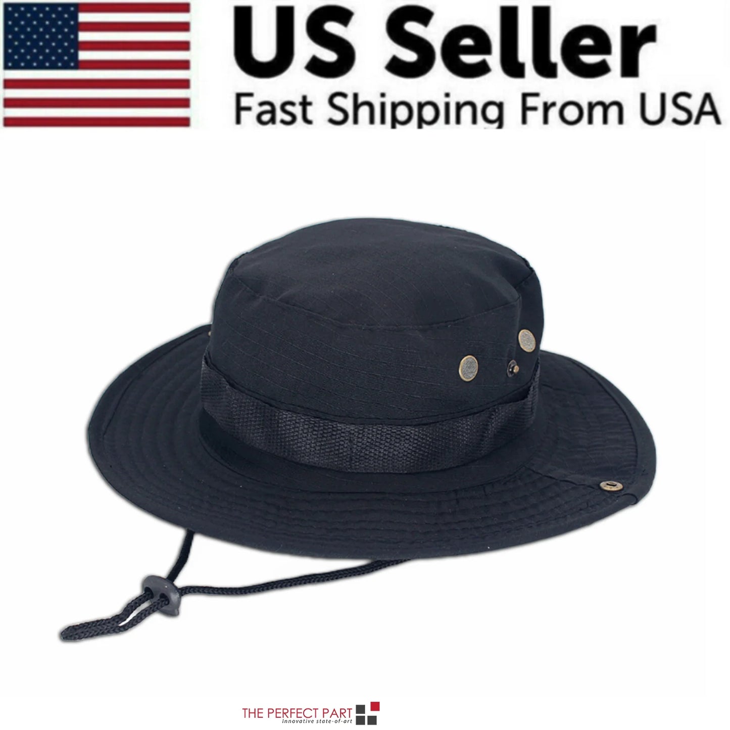 Wide Brim Sun Hat UV Protection Bucket Cap for Hiking Camping Fishing Safari Men